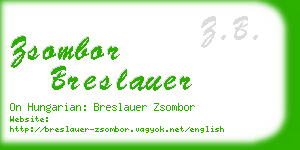 zsombor breslauer business card